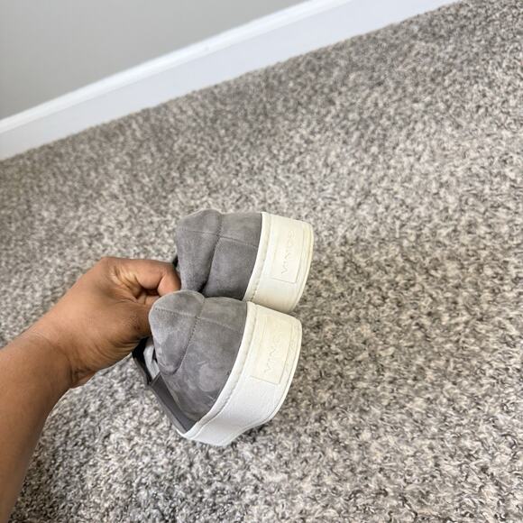 VINCE Warren Slip-On Platform Shoes Sneakers Womens 8.5 M Slip On Gray Suede - Picture 3 of 6